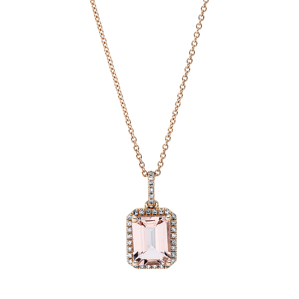 Brogle Classic Kette mit Morganitanhänger