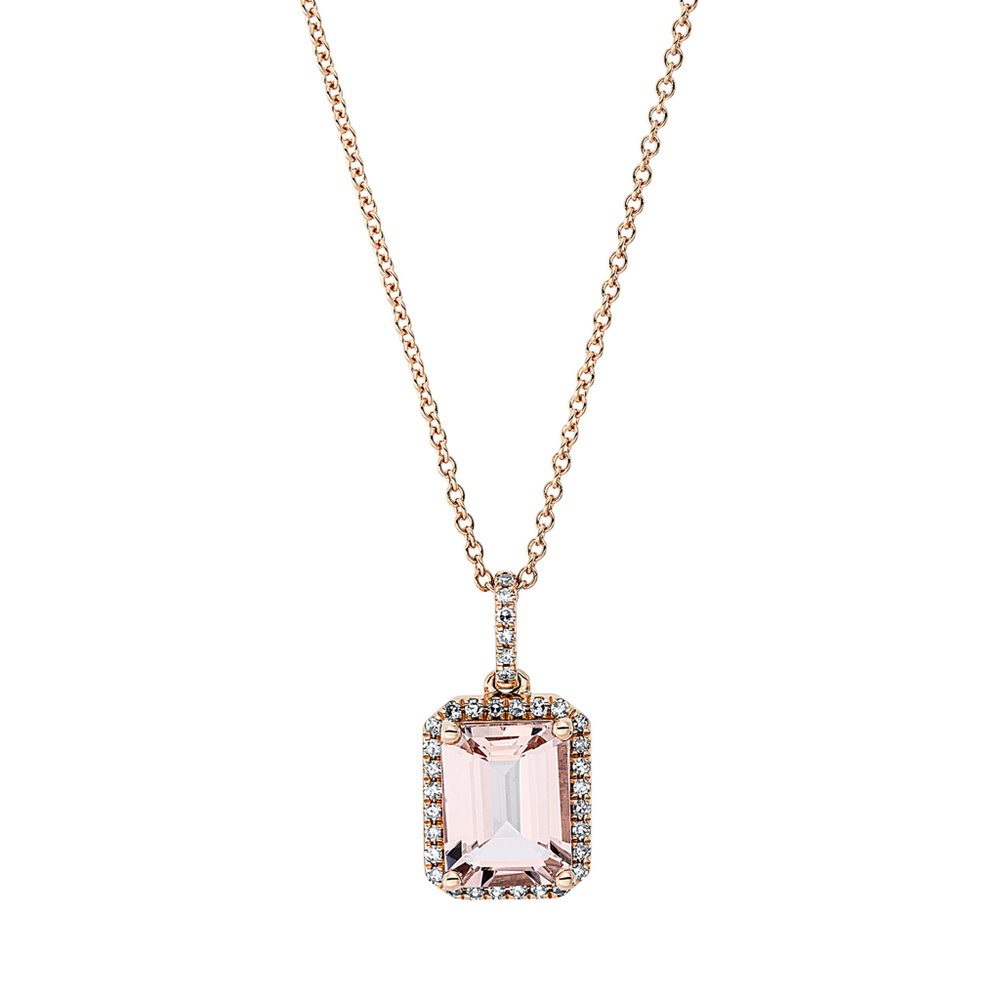 Brogle Classic Kette mit Morganitanhänger