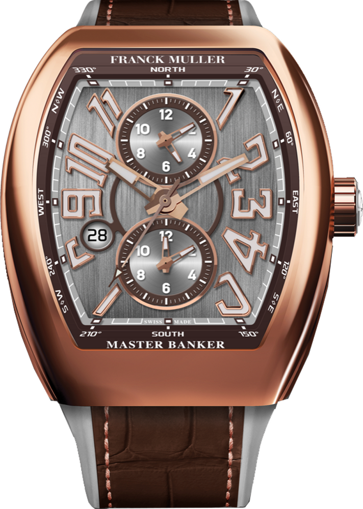 Franck Muller Vanguard Master Banker 3 time zones 53.7 x 44mm