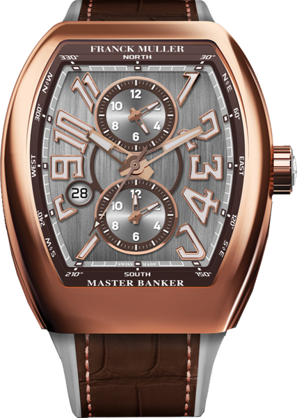 Franck Muller Vanguard Master Banker 3 time zones 53.7 x 44mm