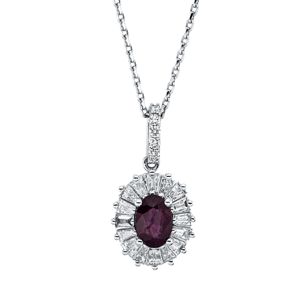 Brogle Classic necklace with ruby pendant Brogle Classic necklace with ruby pendant