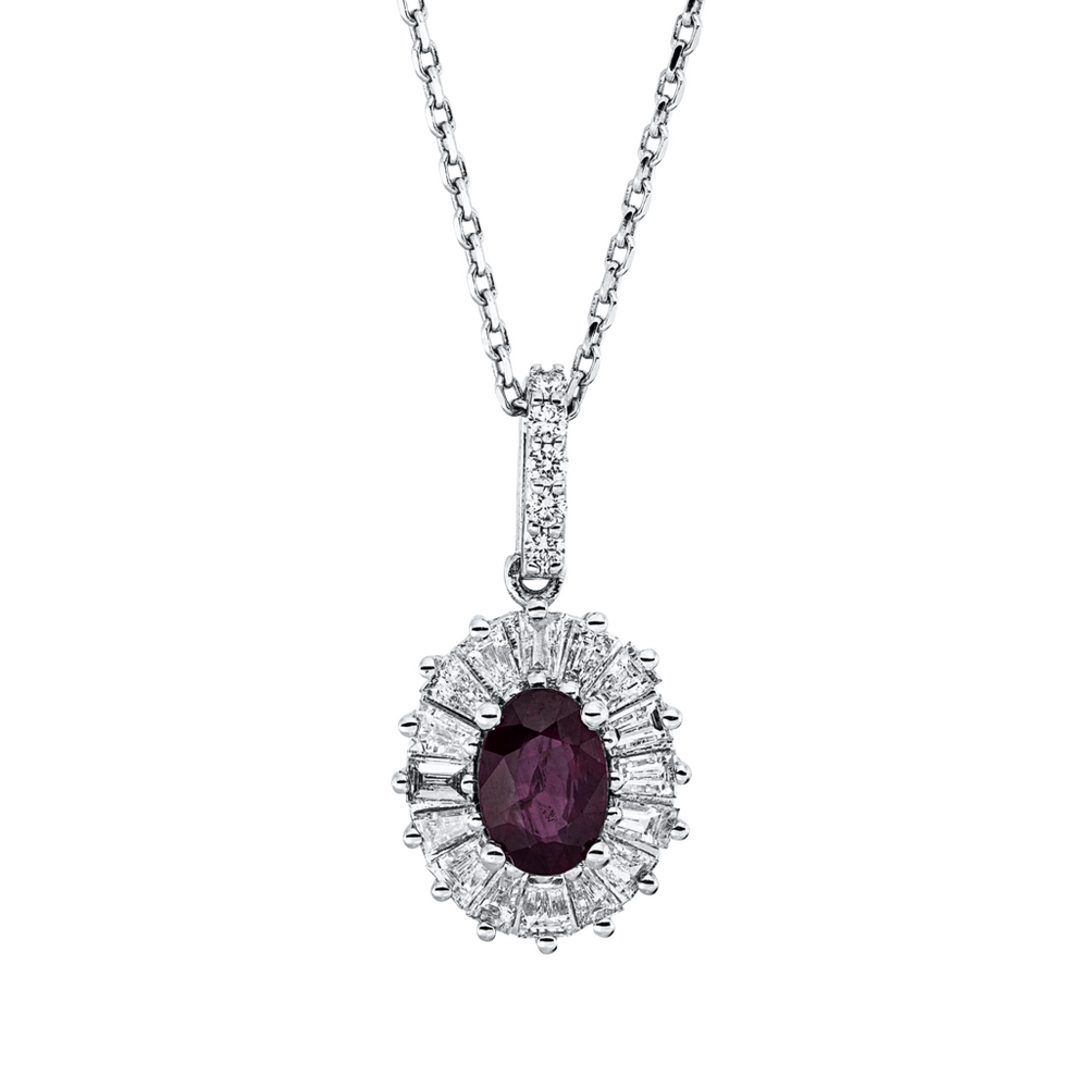 Brogle Classic necklace with ruby pendant Brogle Classic necklace with ruby pendant
