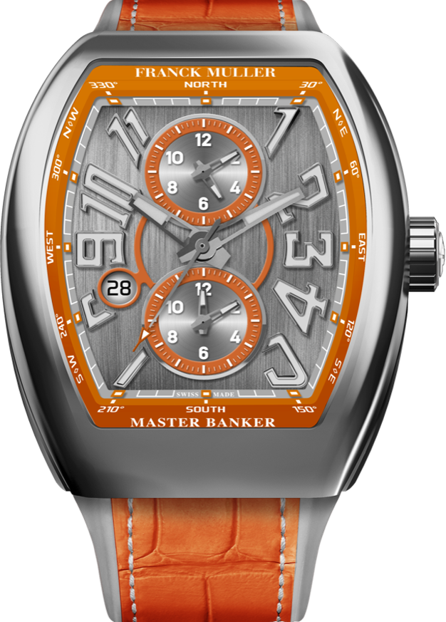 Franck Muller Vanguard Master Banker 3 Zeitzonen 53,7 x 44mm Franck Muller Vanguard Master Banker 3 Zeitzonen 53,7 x 44mm