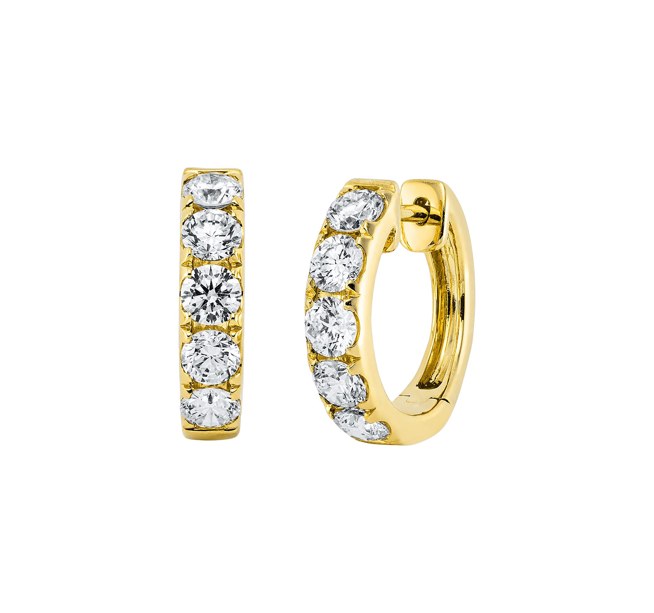 Brogle Selection diamond hoop earrings