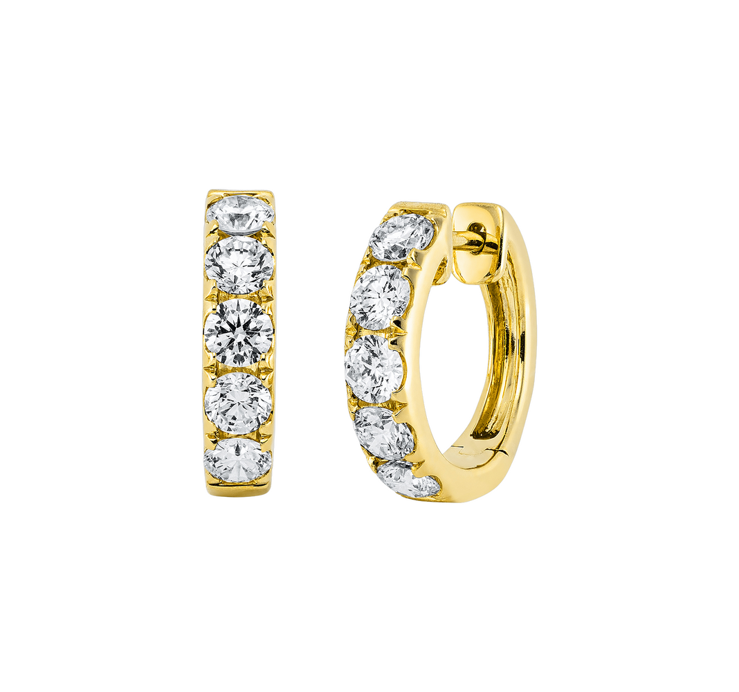 Brogle Selection diamond hoop earrings