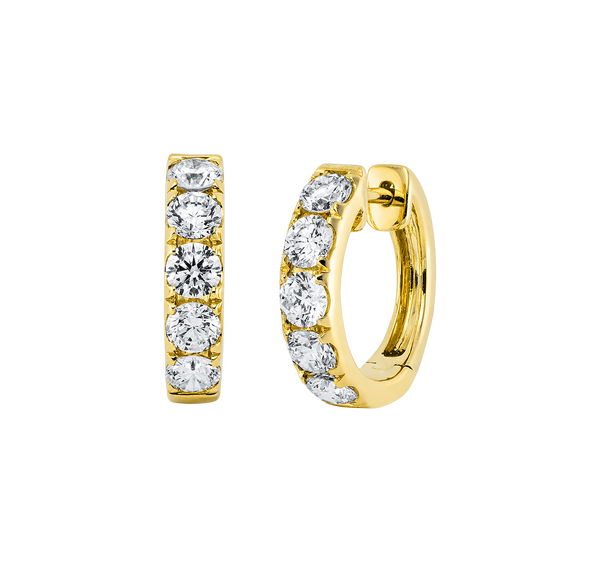Brogle Selection diamond hoop earrings Brogle Selection diamond hoop earrings