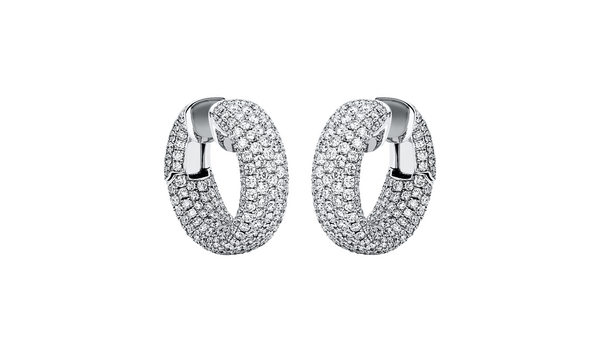 Brogle Selection diamond hoop earrings Brogle Selection diamond hoop earrings