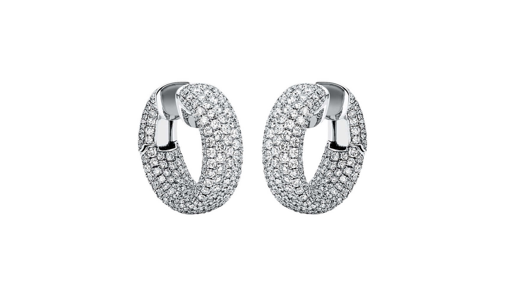 Brogle Selection diamond hoop earrings Brogle Selection diamond hoop earrings