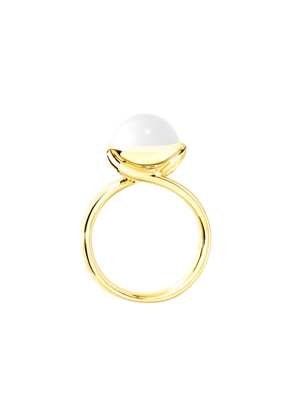 Tamara Comolli Bouton Cacholong L Ring Tamara Comolli Bouton Cacholong L Ring