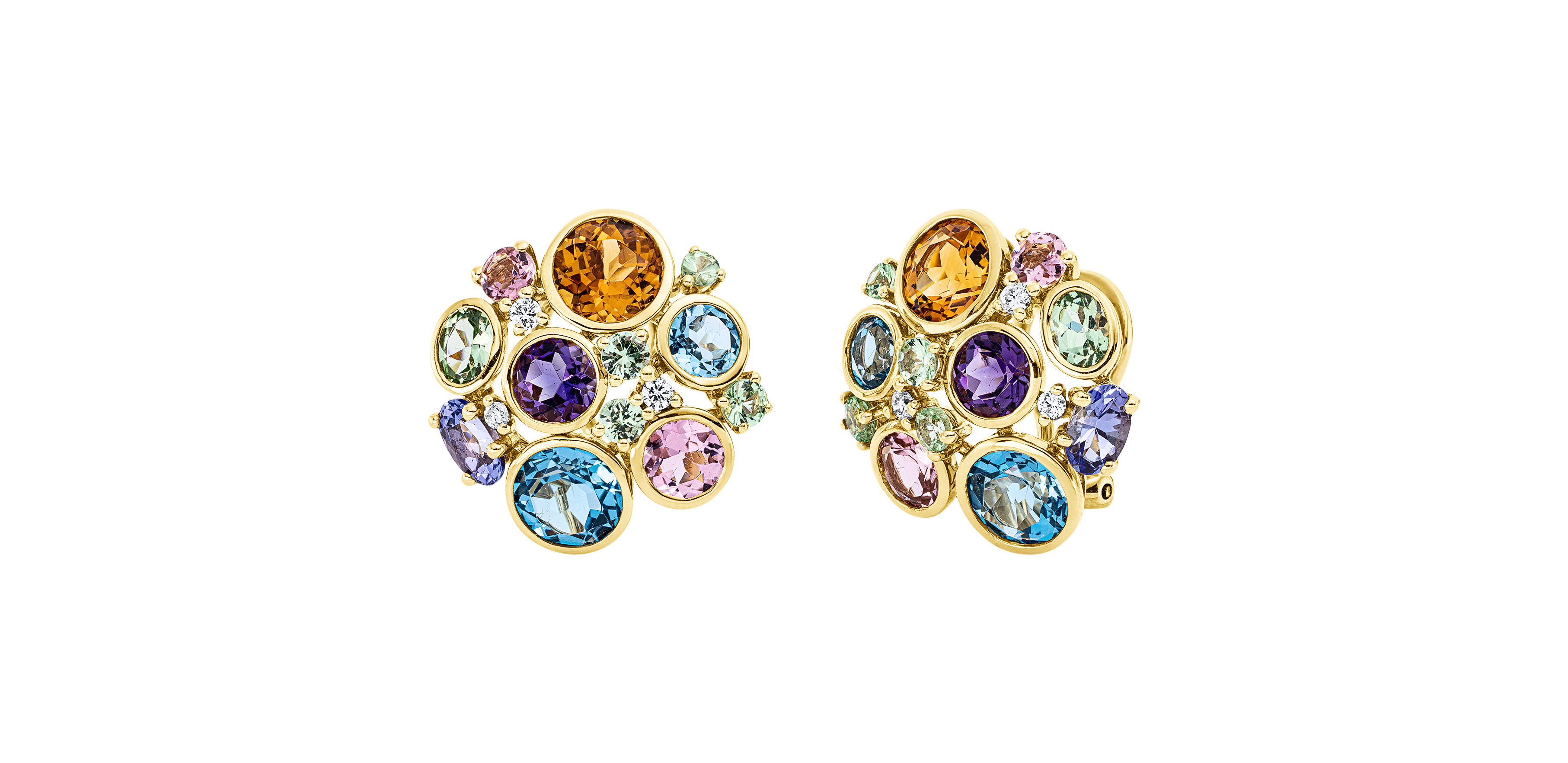 Brogle Classic Saphirohrstecker Rainbow