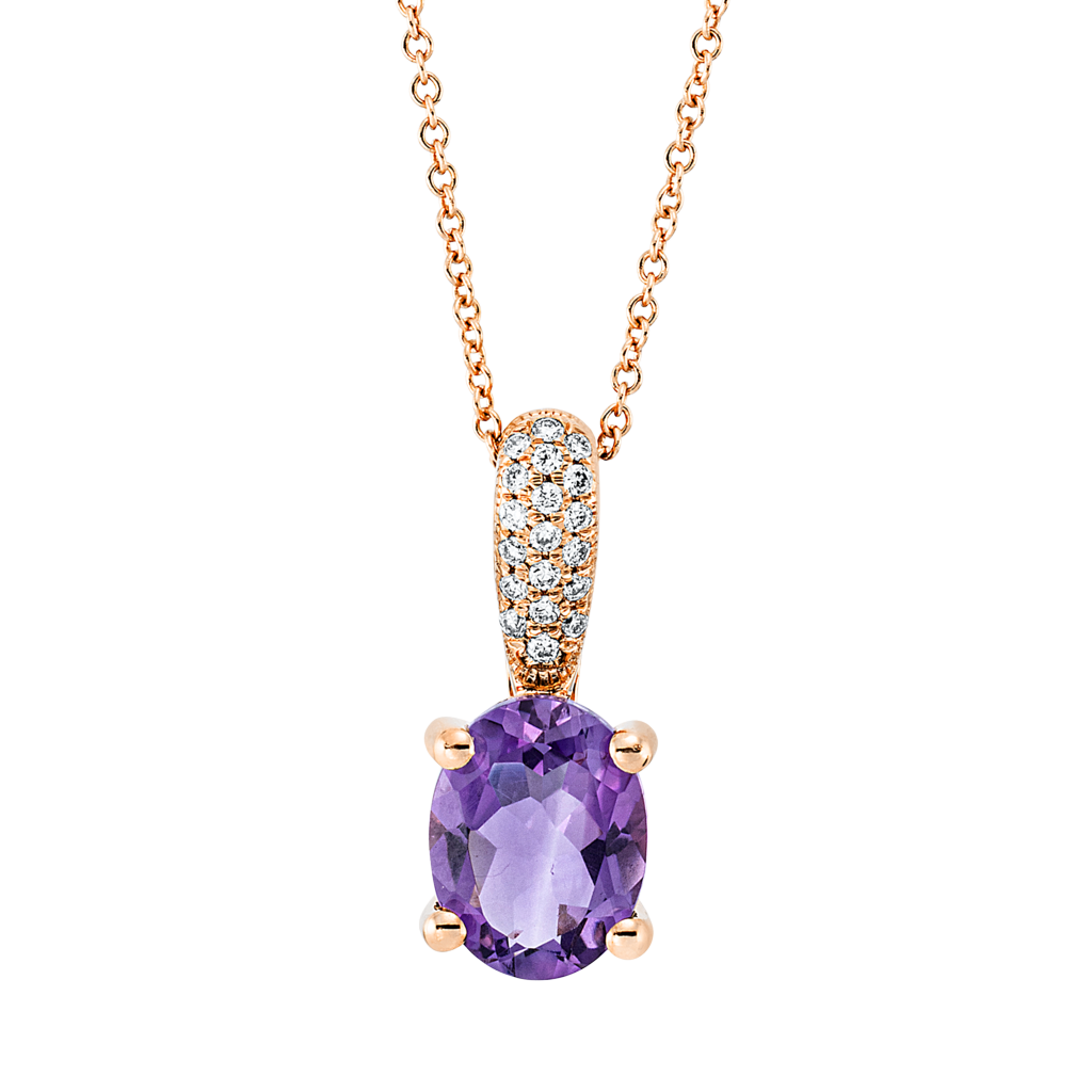 Brogle Classic necklace with amethyst pendant