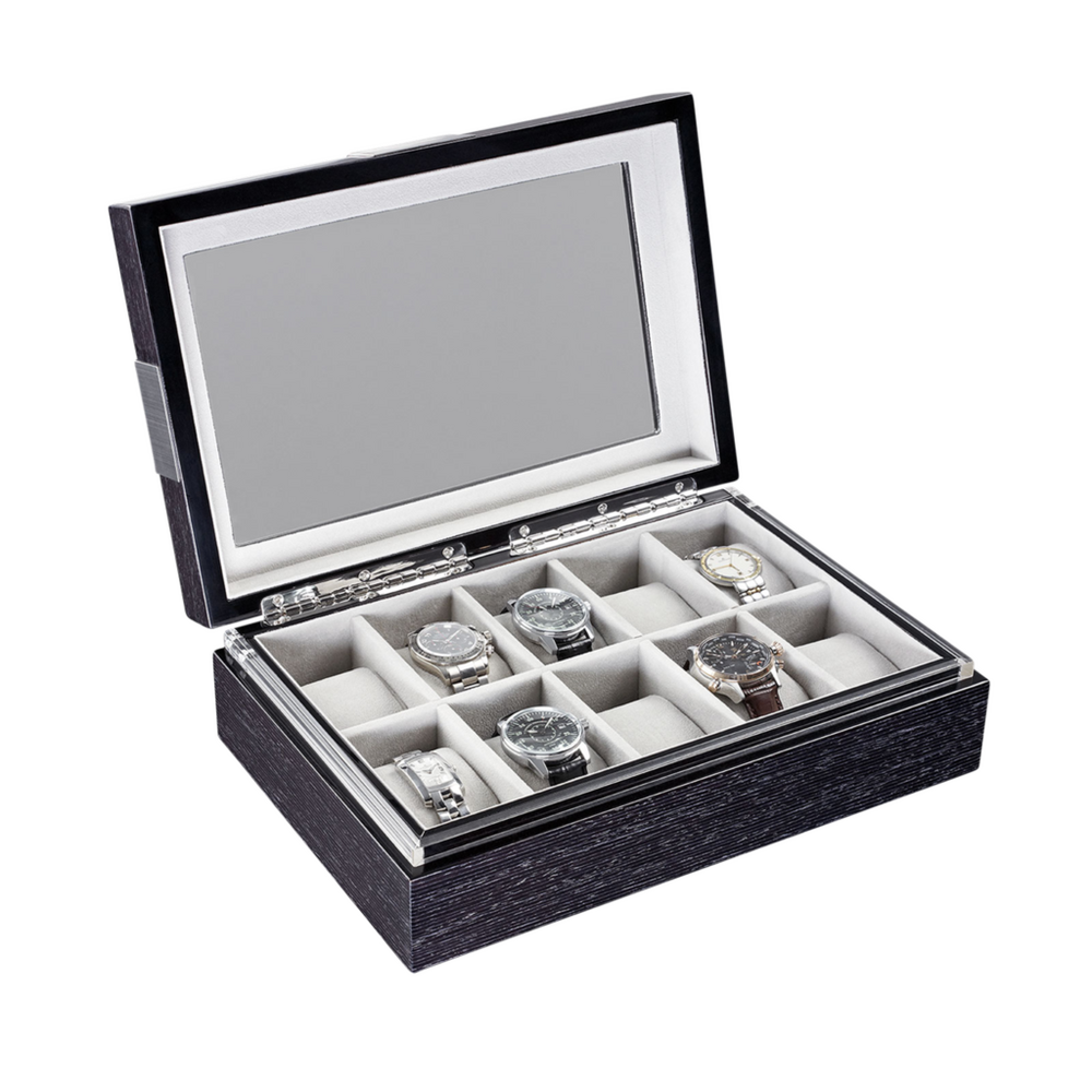 Heisse & Söhne watch box with viewing window Executive 10