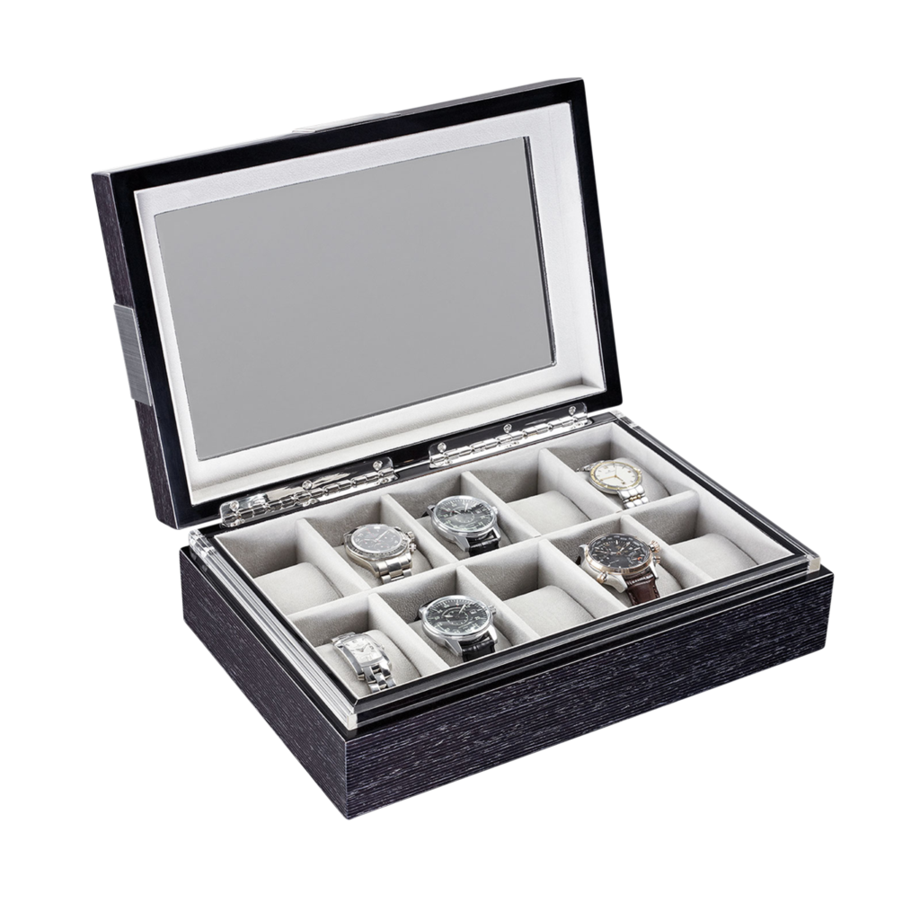 Heisse & Söhne watch box with viewing window Executive 10 Heisse & Söhne watch box with viewing window Executive 10