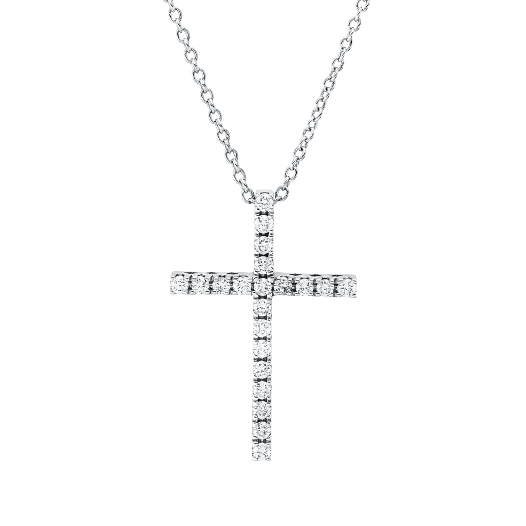 Brogle Classic Kette mit Diamantkreuz