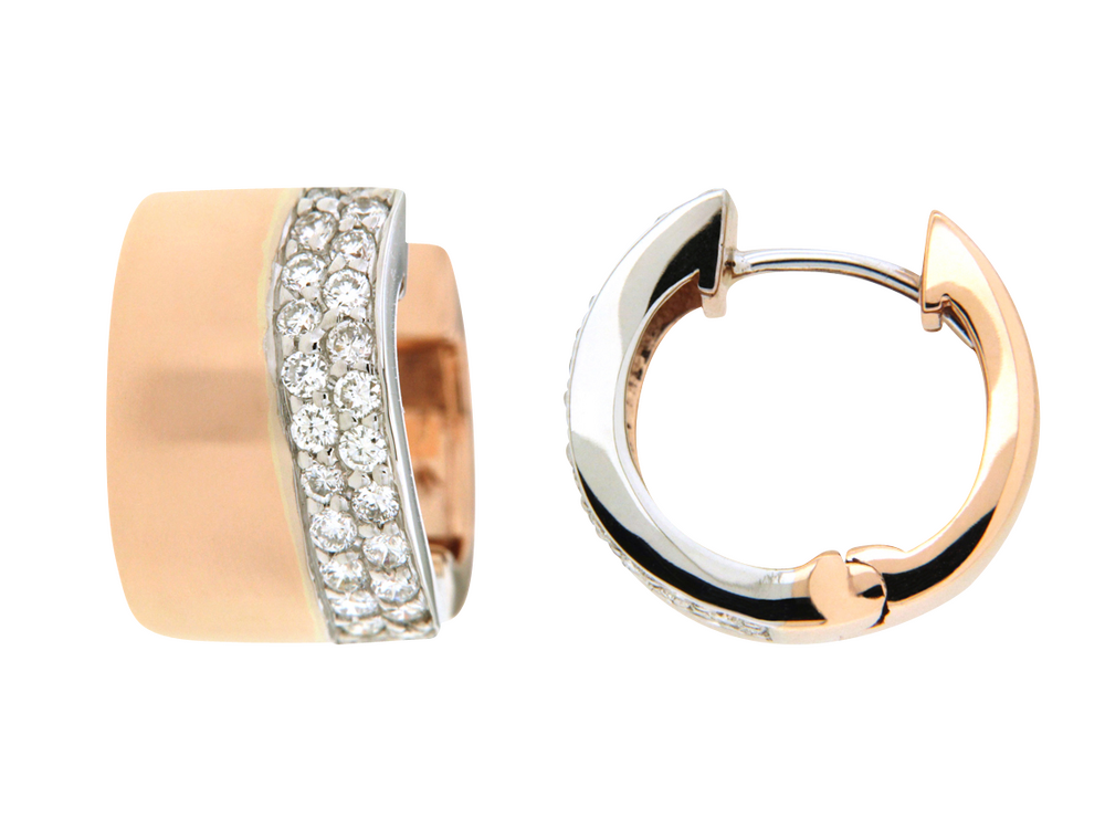 Brogle Selection Casual diamond hoop earrings