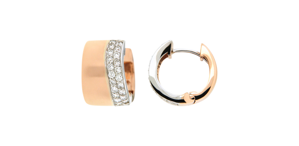 Brogle Classic bicolor diamond hoop earrings Brogle Classic bicolor diamond hoop earrings