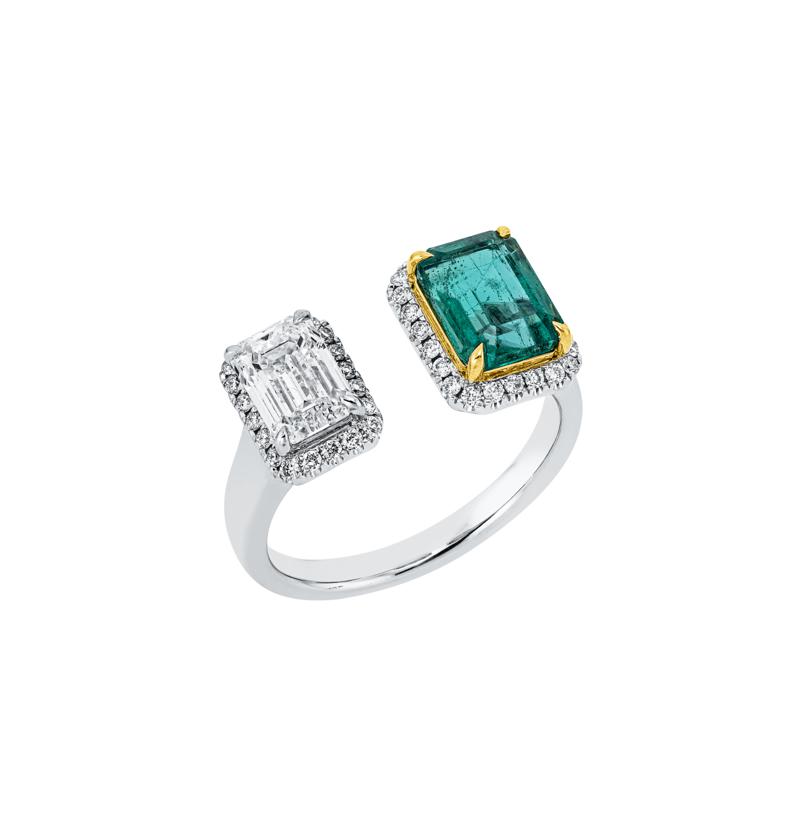 Brogle Selection Bicolor Smaragdring