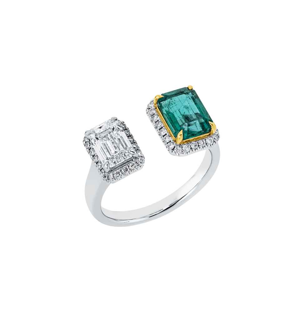 Brogle Selection Bicolor Smaragdring