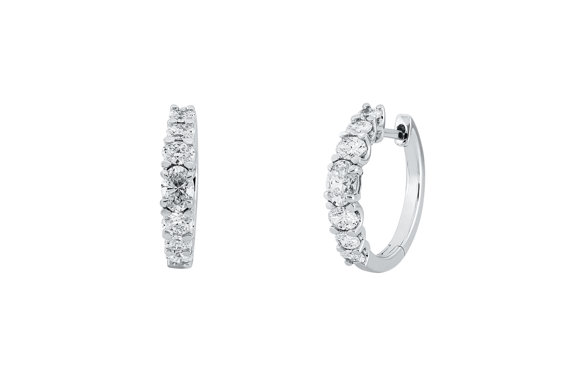 Brogle Selection diamond hoop earrings