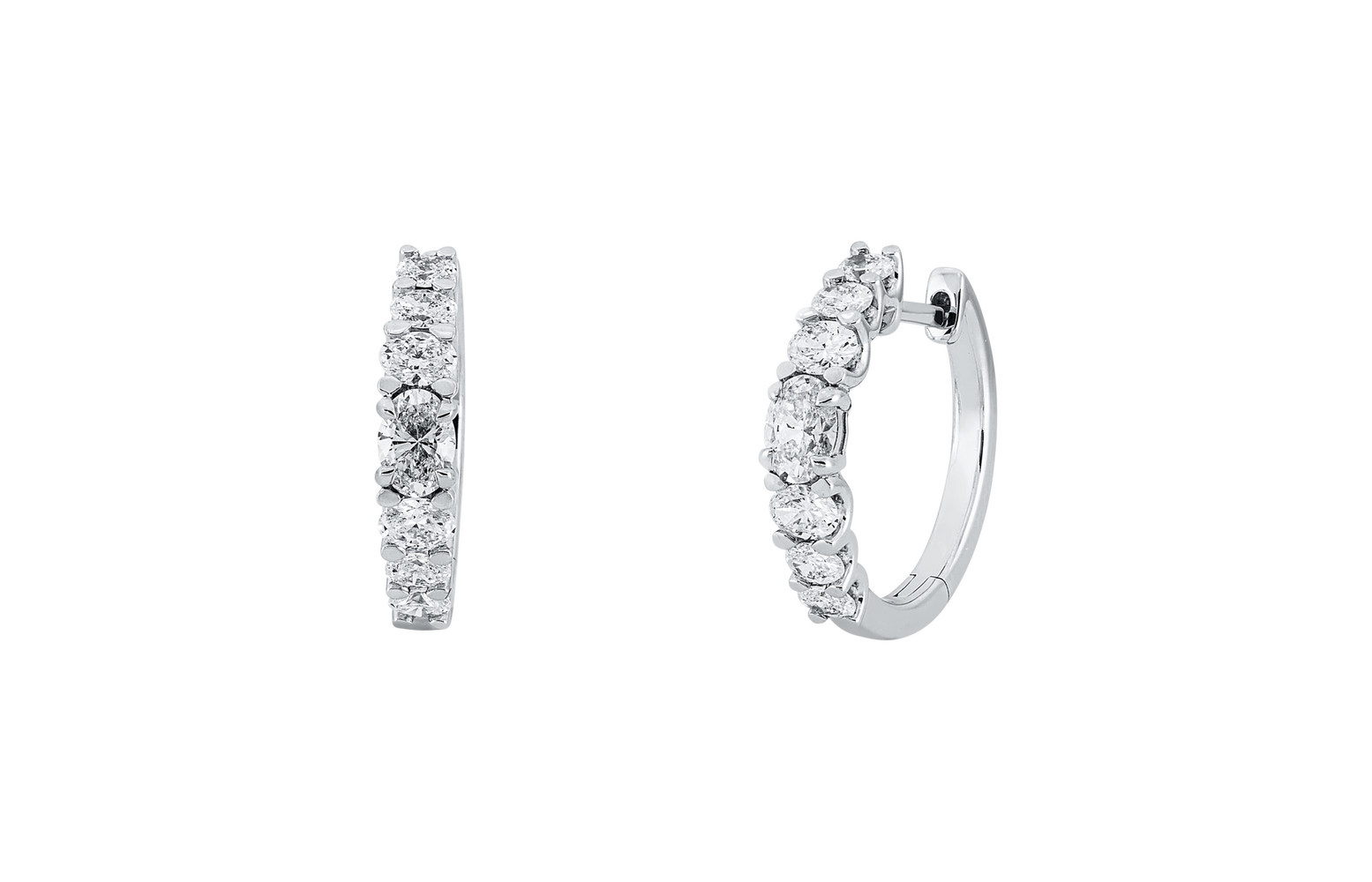 Brogle Selection diamond hoop earrings