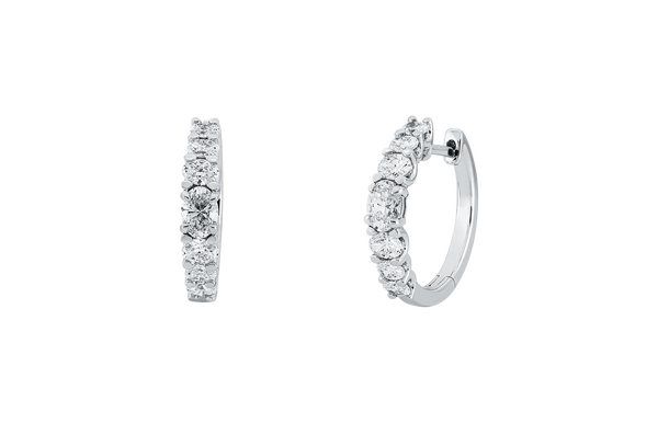 Brogle Selection diamond hoop earrings Brogle Selection diamond hoop earrings