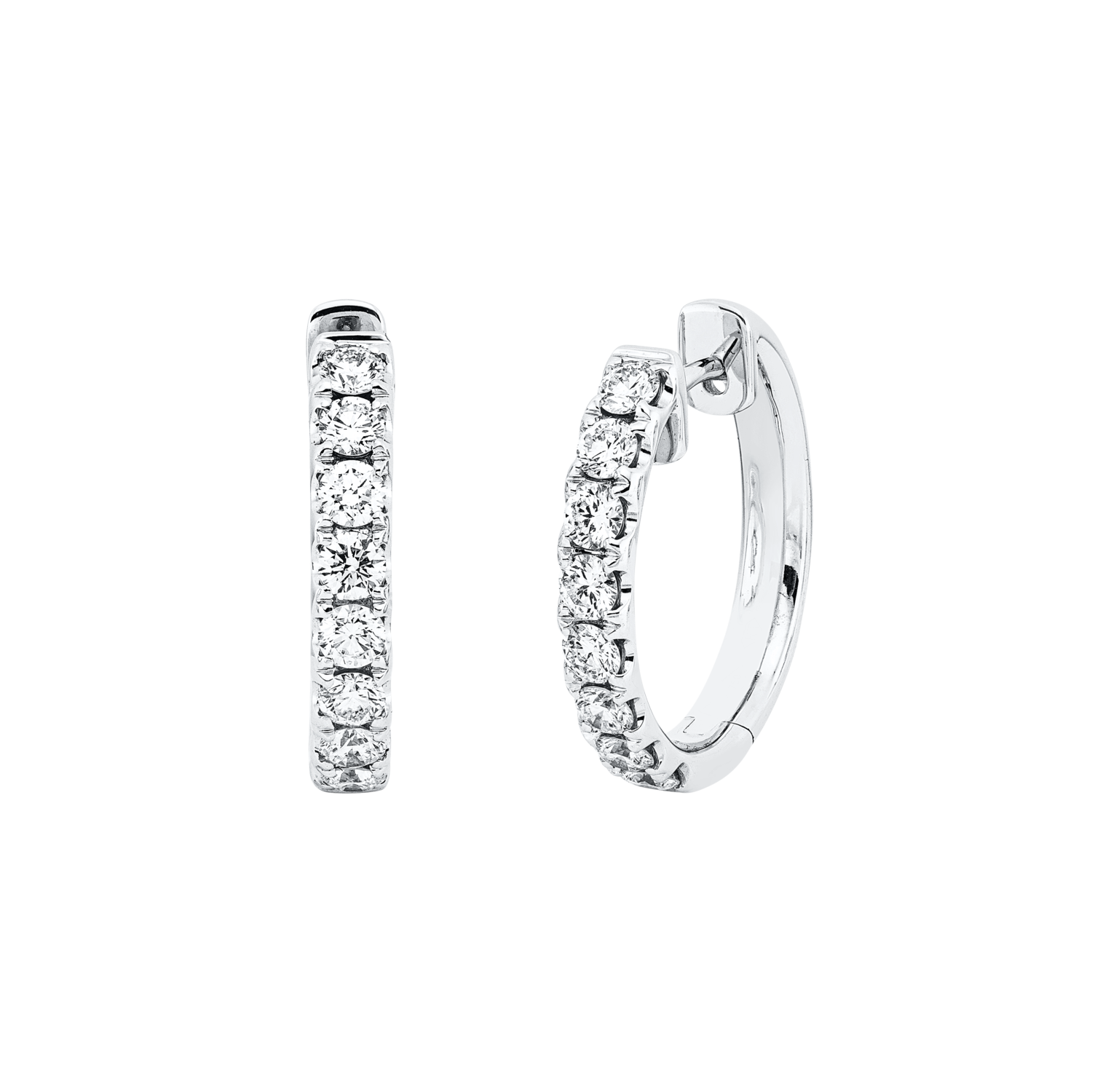 Brogle Selection diamond hoop earrings Brogle Selection diamond hoop earrings