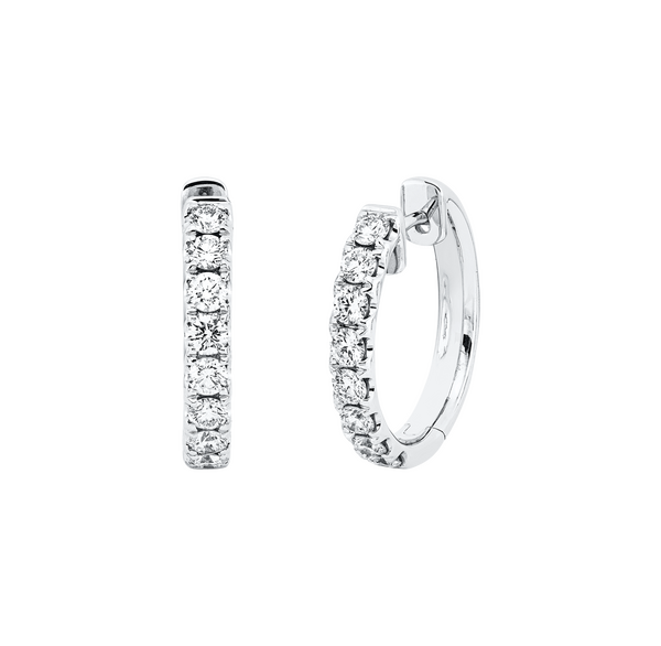 Brogle Selection diamond hoop earrings Brogle Selection diamond hoop earrings