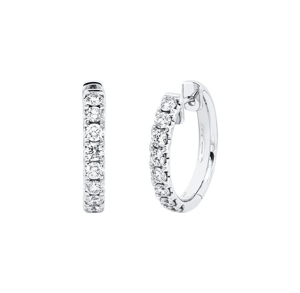 Brogle Selection diamond hoop earrings Brogle Selection diamond hoop earrings
