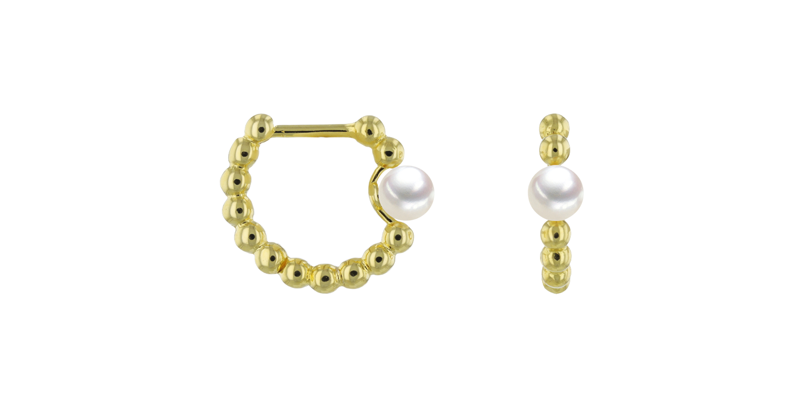 Brogle Classic freshwater pearl hoop earrings