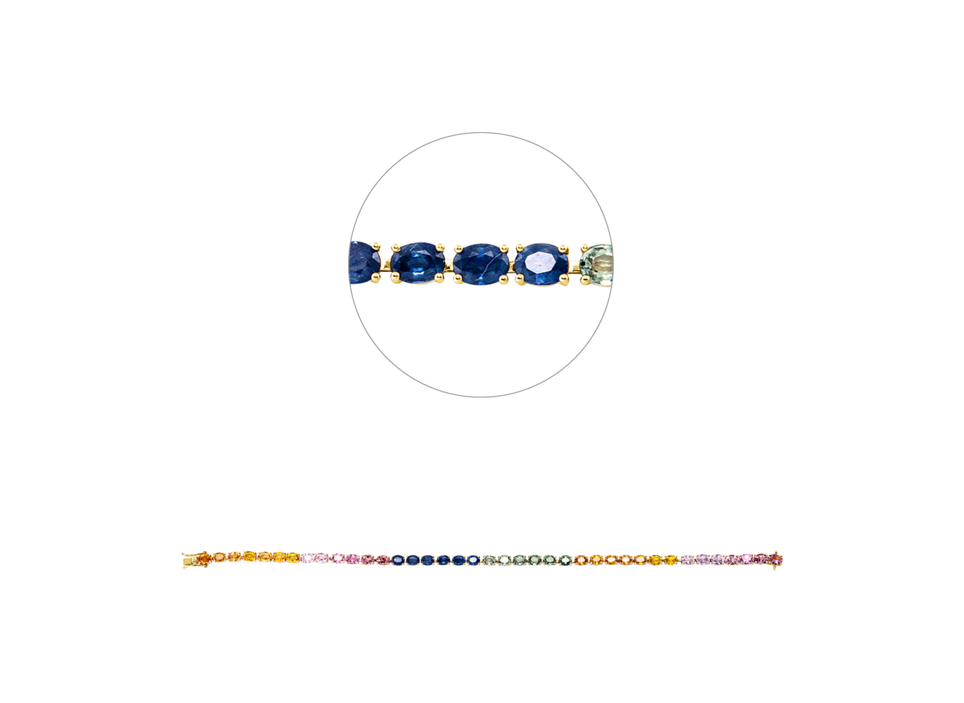 Brogle Classic sapphire bracelet Rainbow