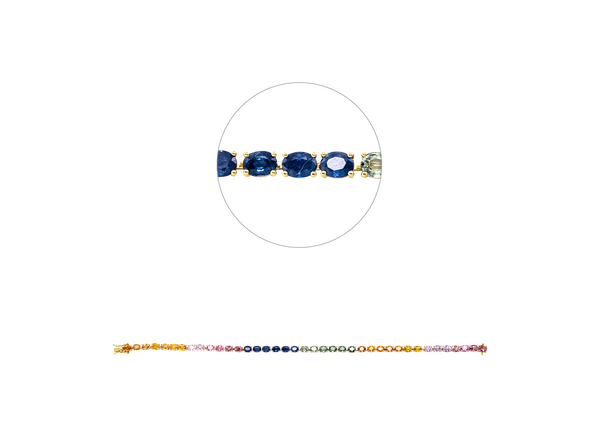 Brogle Classic sapphire bracelet Rainbow