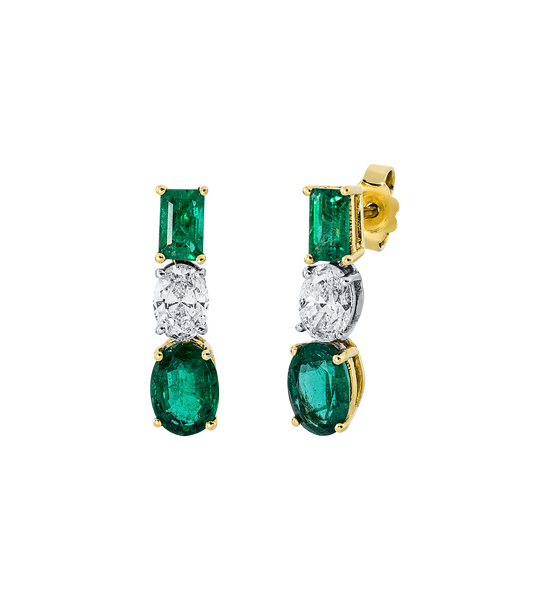 Brogle Selection emerald stud earrings