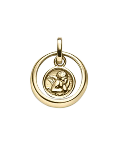 Brogle Classic angel pendant in gold