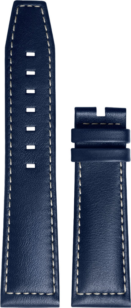 Longines Spirit blaues Kalbsleder-Armband 22/19mm