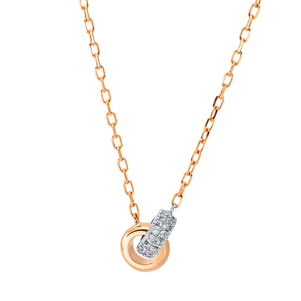 Brogle Classic Kette mit Bicolor Diamantanhänger
