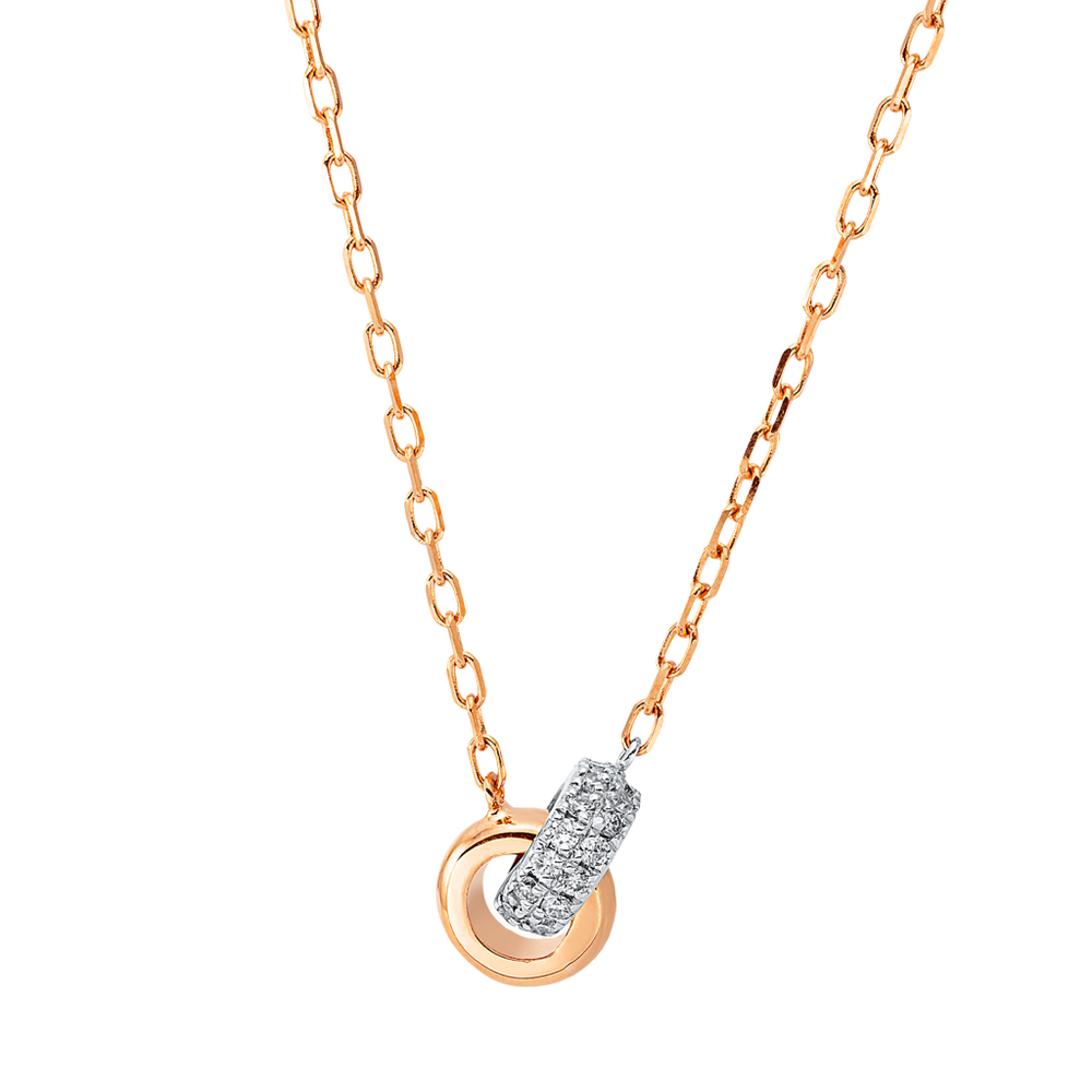 Brogle Classic Kette mit Bicolor Diamantanhänger Brogle Classic Kette mit Bicolor Diamantanhänger