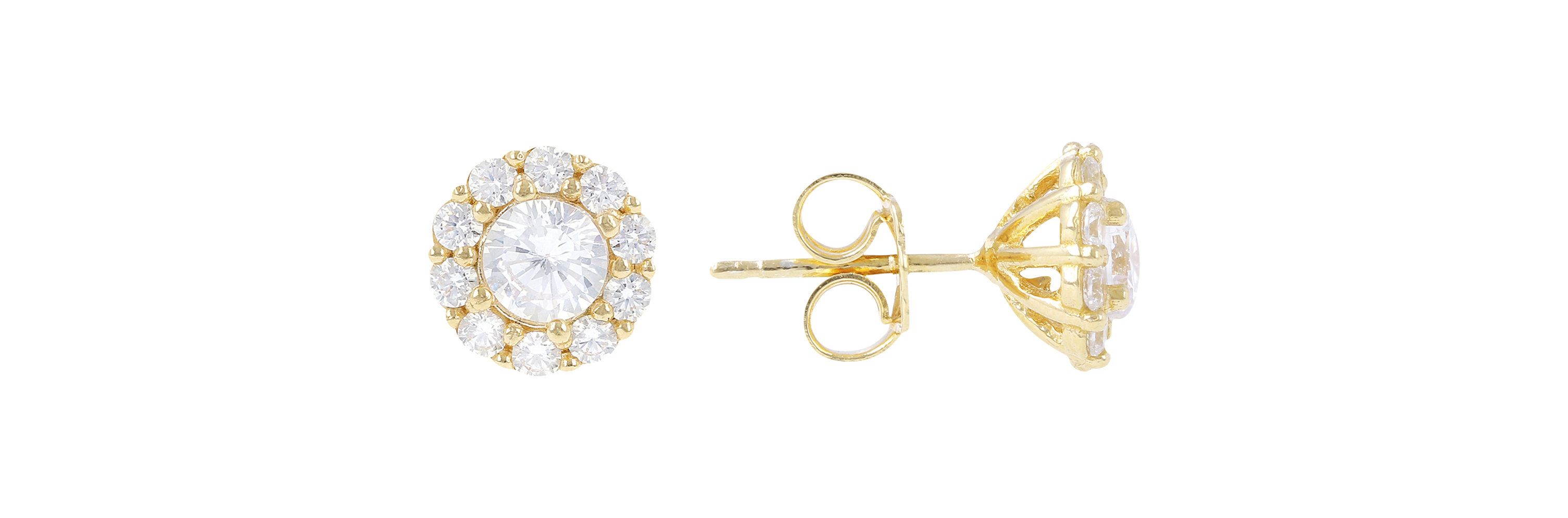 Bronzallure Golden stud earrings Bronzallure Golden stud earrings