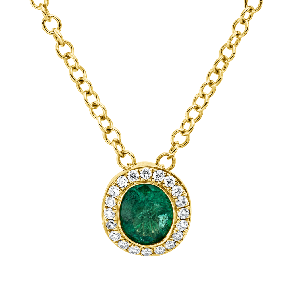 Brogle Classic Kette mit Smaragdanhänger