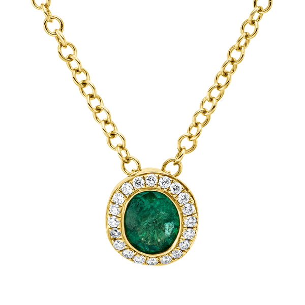 Brogle Classic Kette mit Smaragdanhänger