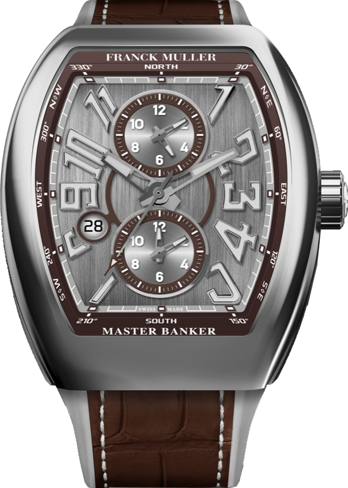 Franck Muller Vanguard Master Banker 3 time zones 53.7 x 44mm