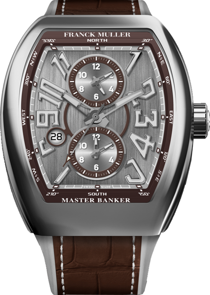 Franck Muller Vanguard Master Banker 3 time zones 53.7 x 44mm