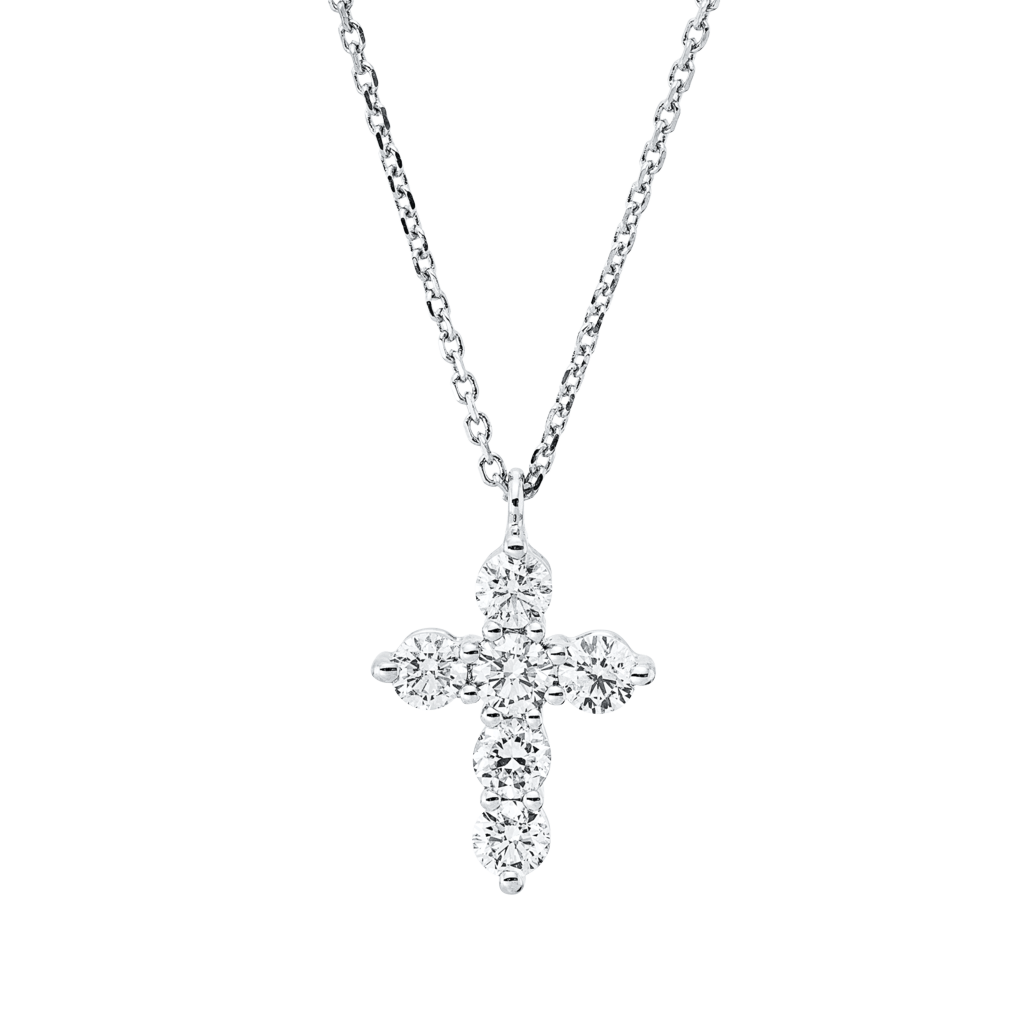 Brogle Classic Kette mit Diamantkreuz