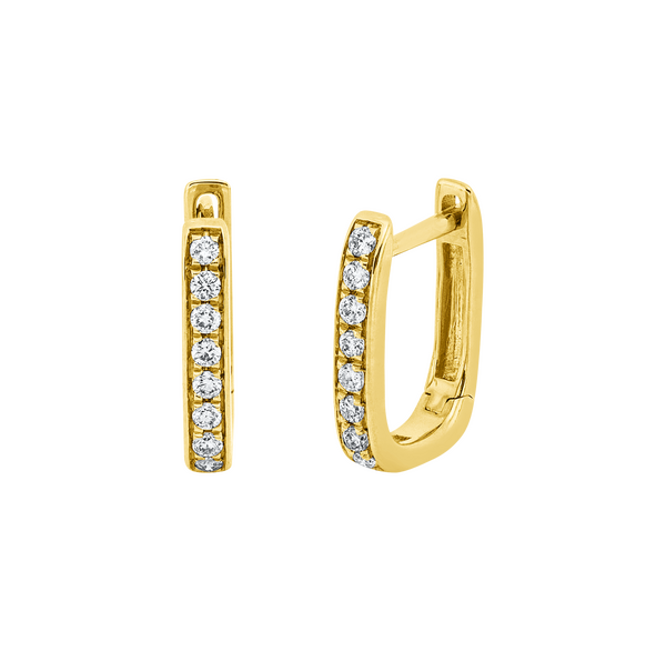 Brogle Classic diamond hoop earrings Brogle Classic diamond hoop earrings