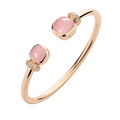 Pomellato Nudo Classic & Petit mit Rosenquarz und Chalcedon Armspange