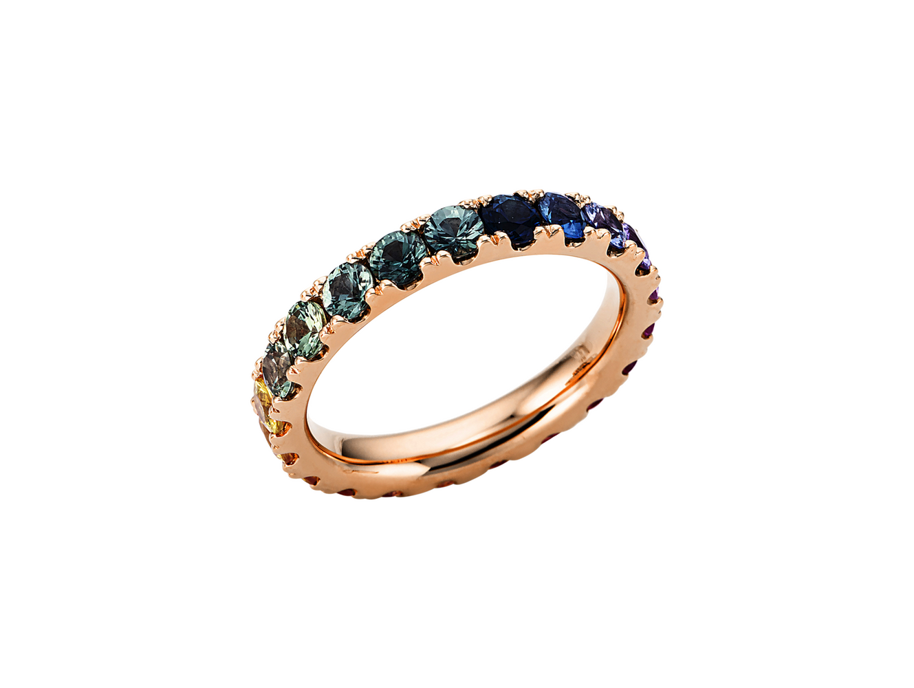 Brogle Classic Sapphire Ring Rainbow