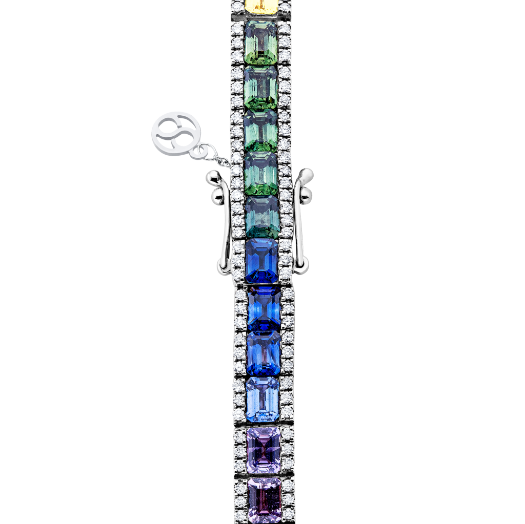 Brogle Selection sapphire bracelet Rainbow Brogle Selection sapphire bracelet Rainbow