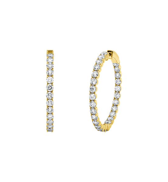 Brogle Selection diamond hoop earrings Brogle Selection diamond hoop earrings