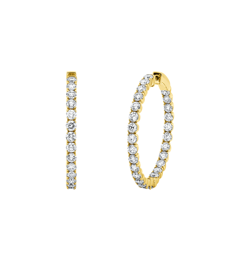 Brogle Selection diamond hoop earrings Brogle Selection diamond hoop earrings