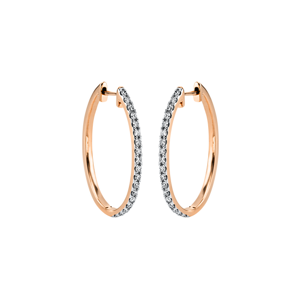 Brogle Classic diamond hoop earrings