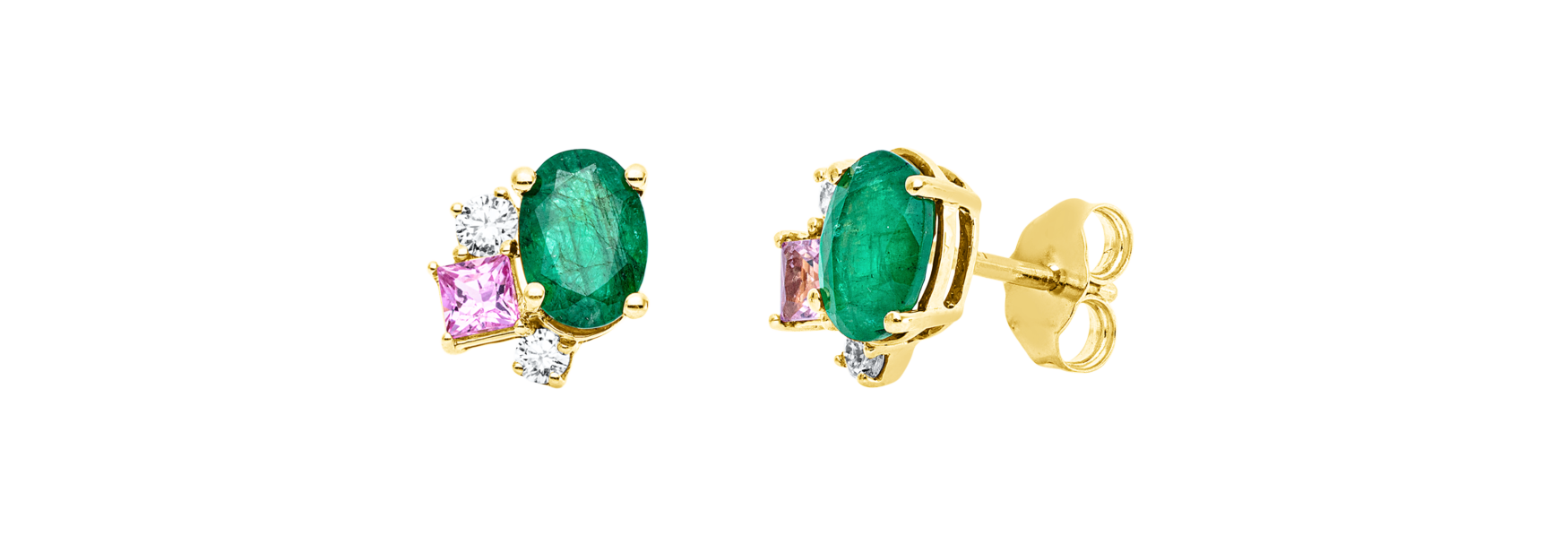 Brogle Classic colored stud earrings